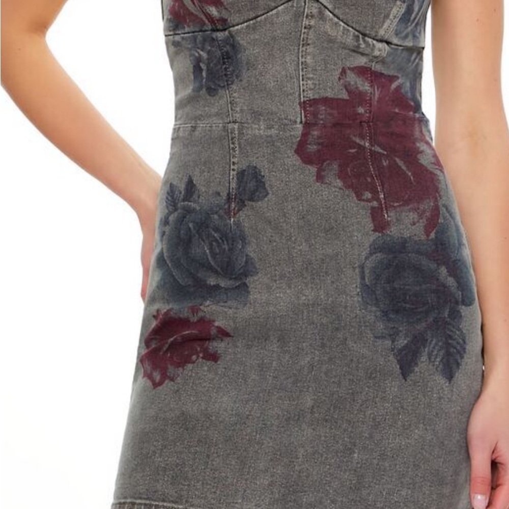 Floral Denim Dress